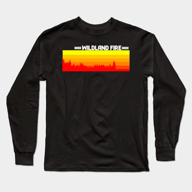 Wildland Fire Landscape Long Sleeve T-Shirt by CloudyStars